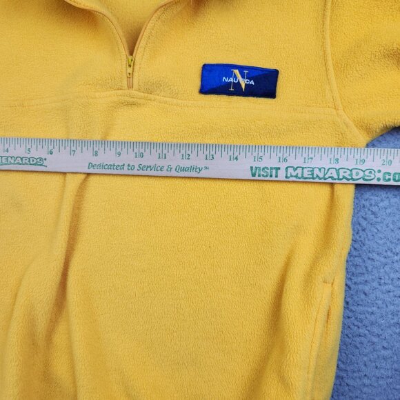 Nautica Pullover Youth Medium (12-14) 1/4 Zip 90's Fleece Collar Spell Out Y2K - Picture 4 of 7